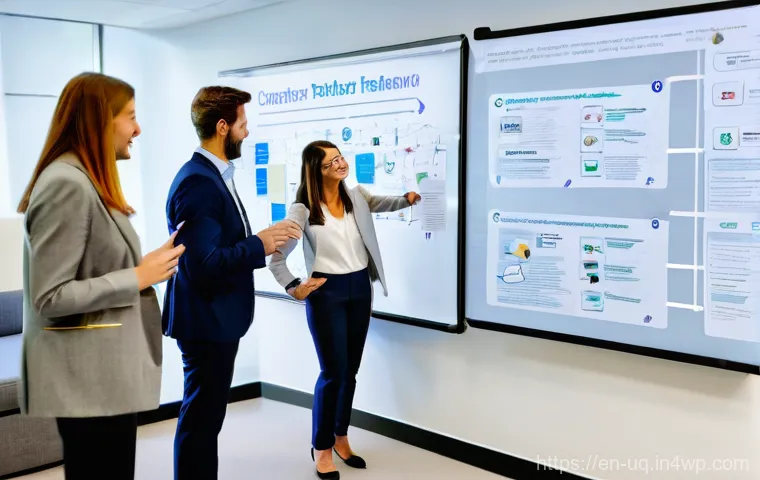 고객 여정 맵 분석을 위한 필수 체크리스트 - **Prompt: "A slightly futuristic scene seamlessly blending everyday life with advanced AI integratio...