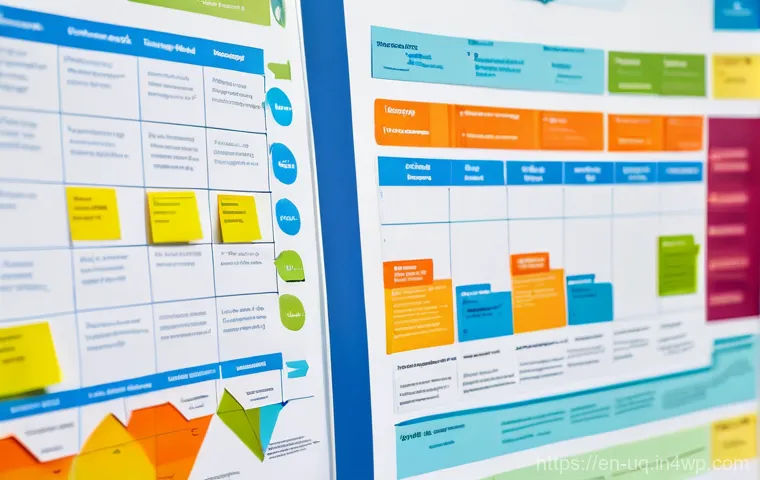 다양한 산업에서의 고객 여정 맵 예시 - Here are three detailed image generation prompts in English, designed to visualize concepts from the...